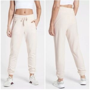 Athleta Bounce Back Jogger Sweatpants in Pearl White Style 487575 Size Small